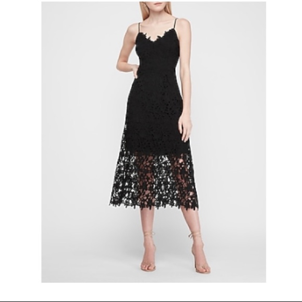 Express Lace Midi Dress